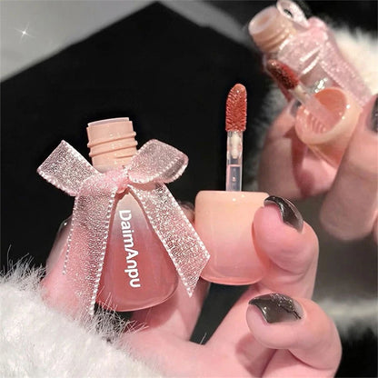 Sweet Lip Gloss Jelly Lip Glaze Moisturizing Lip Tint Mirror Waterproof Non-stick Cup Solid Makeup LipOil Lipstick Cosmetic