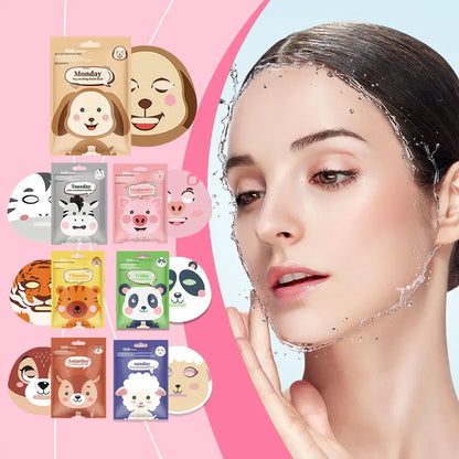 Cute Cartoon Facial Mask Moisturizing Hydrating Mask Deep Moisturizing Tender Skin Mask Dog Panda Pig Animal Mask Skin Care