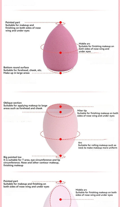 4pcs/set Color Mixing Beauty Egg Beauty Sponge Makeup SpongeMakeup Tools Foundation Make-up Facial Makeup Tools Makeup