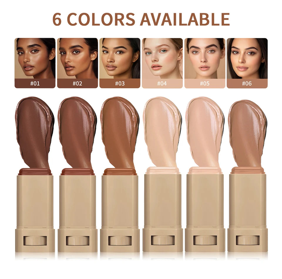 Magic Eraser Foundation Stick Serum Boosted Skin Tint Foundation Stick Smooth Plumper Hight Coverage Travel Bronze Foundation
