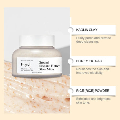 Rice Raw Pulp Mask Replenishment Moisturizing Fade Dark Spot Repair Sensitive Skin Shrink Pore Hydrating Mask Korean Skin Care