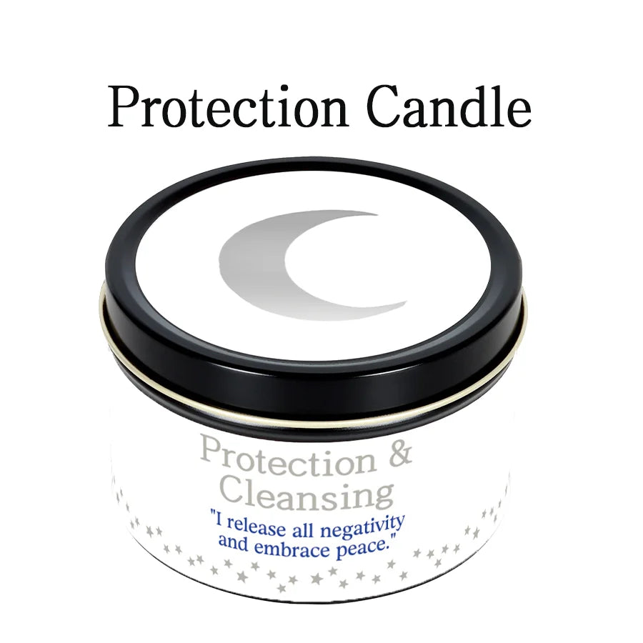Protection & Cleansing Intention Candle | Scented Soy Candle for Negative Energy Clearing | Spiritual Ritual Gift with Card