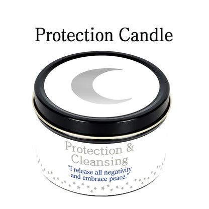 Protection & Cleansing Intention Candle | Scented Soy Candle for Negative Energy Clearing | Spiritual Ritual Gift with Card