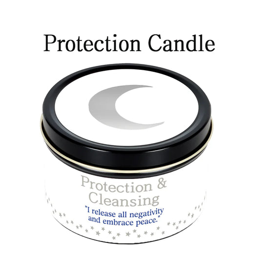 Protection & Cleansing Intention Candle | Scented Soy Candle for Negative Energy Clearing | Spiritual Ritual Gift with Card