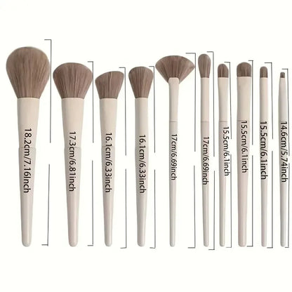 10PCS Makeup Brush, Easy To SetFoundation Blush Eyeshadow Brush Eyebrow Brush Contour Lip Face Makeup Brush Beauty Tools