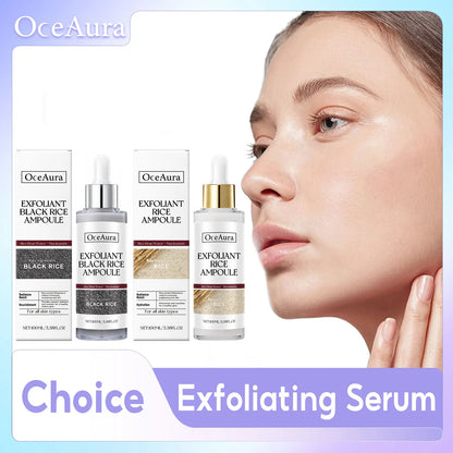 Rice Serum for Face Hydrating Brighten Skin Repair Smooth Facial Essence Gentle Exfoliation Remove Blackheads Collagen Ampoules