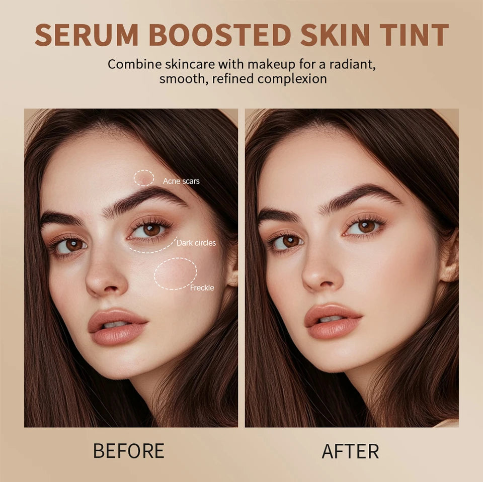 Magic Eraser Foundation Stick Serum Boosted Skin Tint Foundation Stick Smooth Plumper Hight Coverage Travel Bronze Foundation