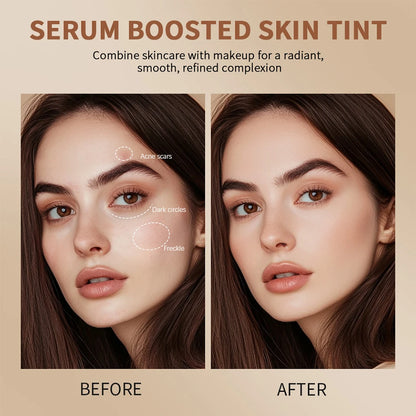 Magic Eraser Foundation Stick Serum Boosted Skin Tint Foundation Stick Smooth Plumper Hight Coverage Travel Bronze Foundation