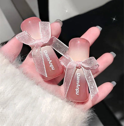 Sweet Lip Gloss Jelly Lip Glaze Moisturizing Lip Tint Mirror Waterproof Non-stick Cup Solid Makeup LipOil Lipstick Cosmetic