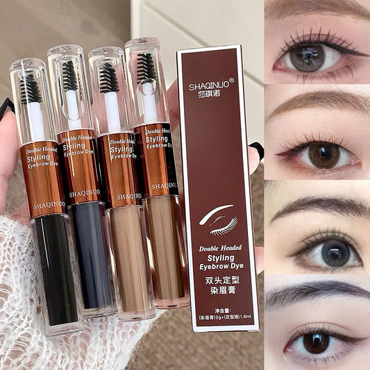 SHAQINUO Dual-Ended Eyebrow Mascara-Shape & Color with Long-Lasting Hold,Waterproof and Smudge-Proof for a Natural-Looking Finis