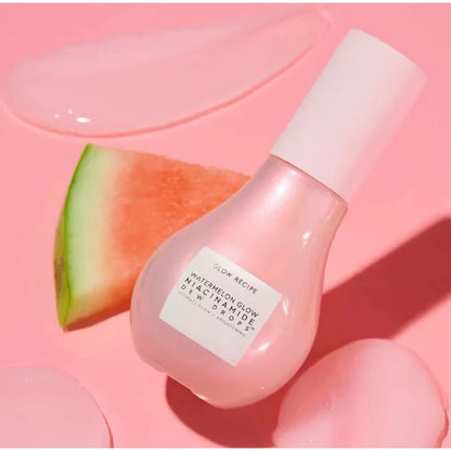 40ML Watermelon Niacinamide Brightening Essence Light Bulb Design W/ Hyaluronic Acid Vitamin E Lightweight Hydrating Face Makeup