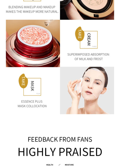 Rice hyaluronic acid essence moisturizes, moisturizes, brightens skin tone, improves skin roughness, and is a gentle serum