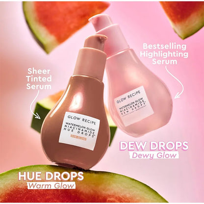 40ML Watermelon Niacinamide Brightening Essence Light Bulb Design W/ Hyaluronic Acid Vitamin E Lightweight Hydrating Face Makeup