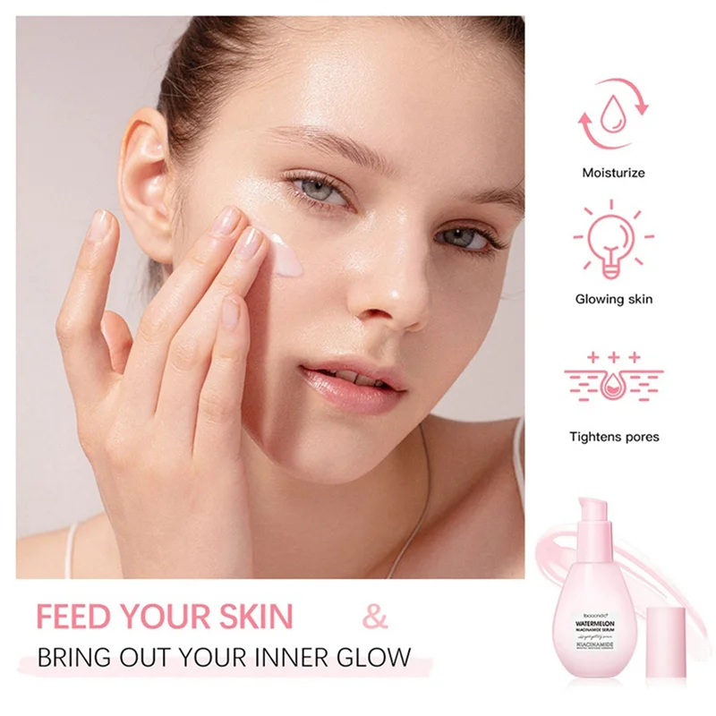 Hot Sale Ibcccndc Watermelon Niacinamide Face Serum 75Ml Glow Lightweight Facial Serum & Priming Liquid Brightner