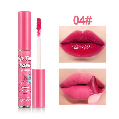 Tear-Off Lip Gloss, Waterproof and Long-Lasting, Suitable for All Skin Types, Hydrating and Moisturizing Lip Balm, Non-Fading, N