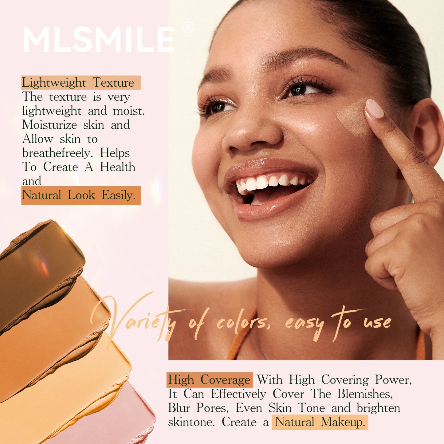 Foundation Stick - Matte Finish, Blendable Cream Formula with Natural Glow, Long-Lasting, Waterproof, Easy-to-Use Makeup