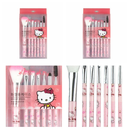 Sanrio Makeup Brush Set Hello Kitty Eyeshadow Foundation Blush Brush Women Cosmetic Beauty Tools Kit Girl Birthday Gift with Box