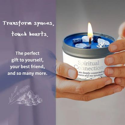 Healing Candles, Spiritual Meditation Scented Candle Women Mom, Premium Natural Fragrance Soy Wax for Relaxation Stress Relief