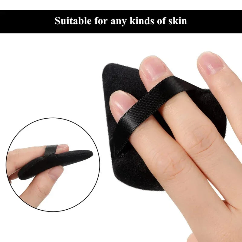 10 black Mini makeup brush Travel portable Makeup Tool Makeup Puff - Palm Brush Professional Makeup tool set
