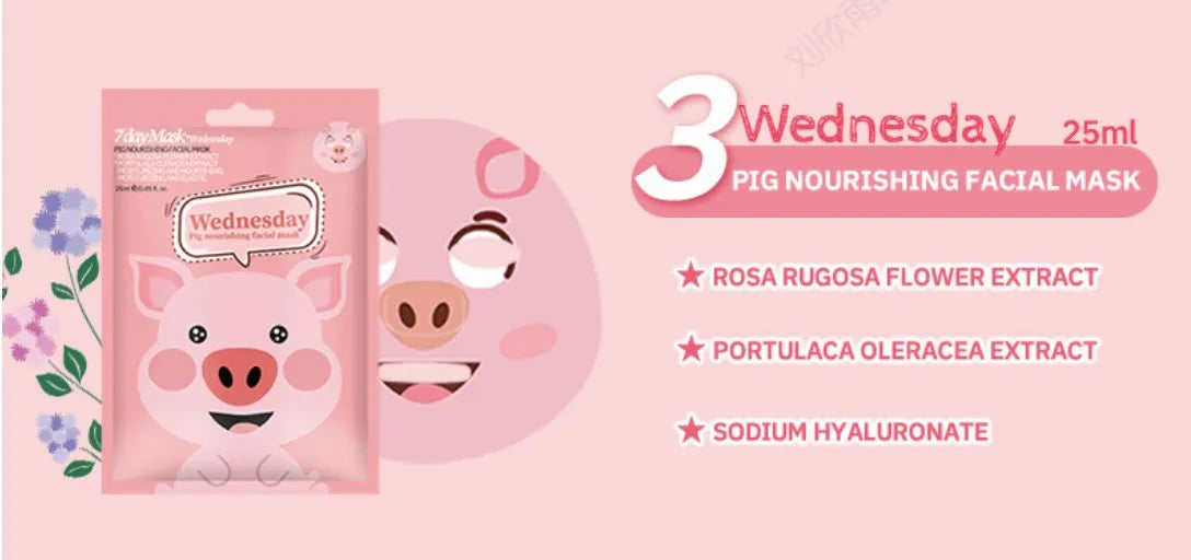 Cute Cartoon Facial Mask Moisturizing Hydrating Mask Deep Moisturizing Tender Skin Mask Dog Panda Pig Animal Mask Skin Care