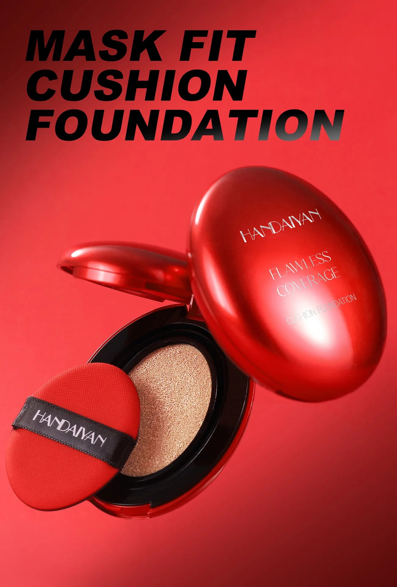 Red Shell Air Cushion Foundation Concealer Long Lasting Non-Stick Foundation