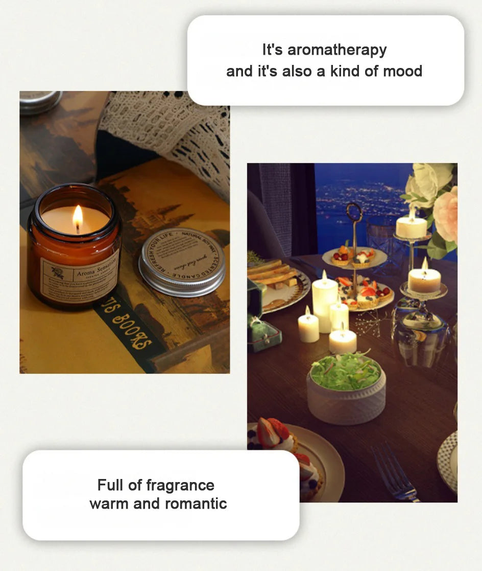 Aromatherapy essential oil candle smokeless soybean candle cup household fragrance ornament souvenir