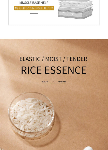 Rice hyaluronic acid essence moisturizes, moisturizes, brightens skin tone, improves skin roughness, and is a gentle serum