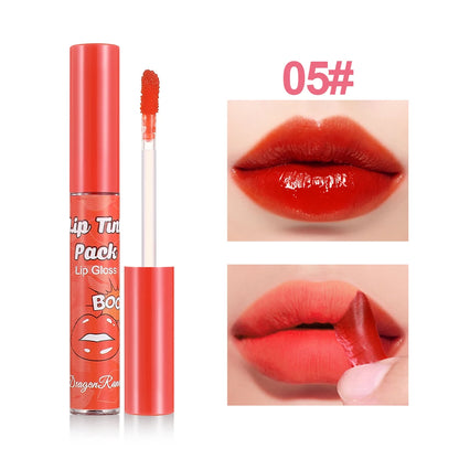 Tear-Off Lip Gloss, Waterproof and Long-Lasting, Suitable for All Skin Types, Hydrating and Moisturizing Lip Balm, Non-Fading, N