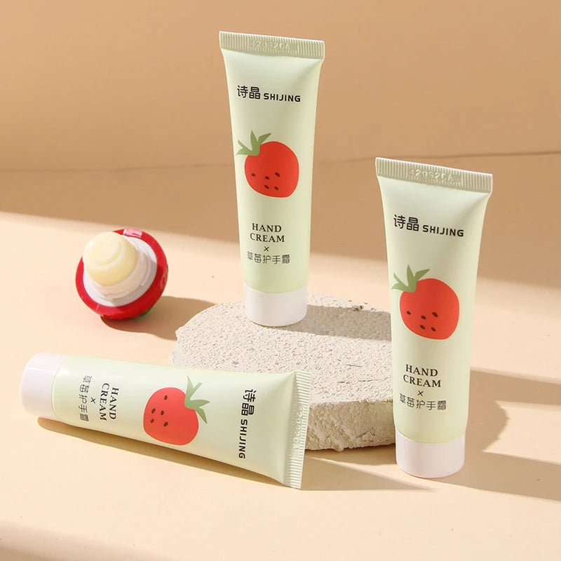 Peach, Strawberry and Nut Hydrating Moisturizing Lip Balm Winter Anti-freeze, Anti-Crack Repair Moisturizing