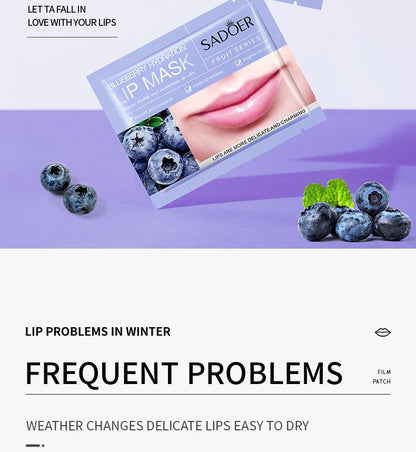30pcs Fruits Lip Mask Moisturizing Nourishing Collagen Lip Patches Plump Lips Beauty Skincare Lips Pads Lipmask Skin Care