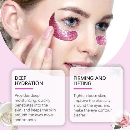 Collagen Eye Mask Hyaluronic Acid Anti Dark Circles Eye Bags Removal Reduce Fine Lines Tighten Moisturizing Skincare Eye Patches