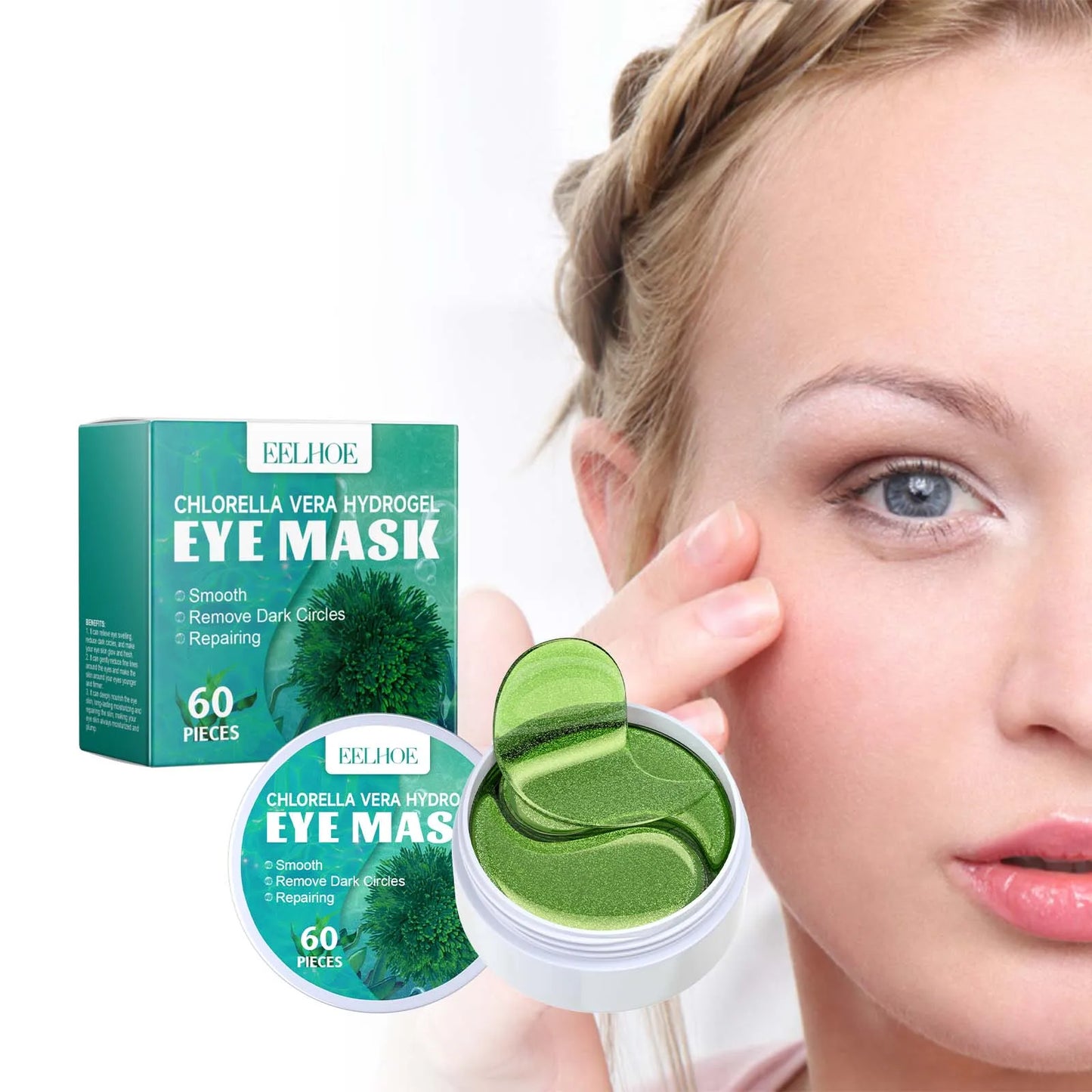 EELHOE Seaweed Moisturizing Eye Mask Eyes Bags Dark Circles Removal Relieve Eye Fatigue Firming Eye Patches Skin Care Products