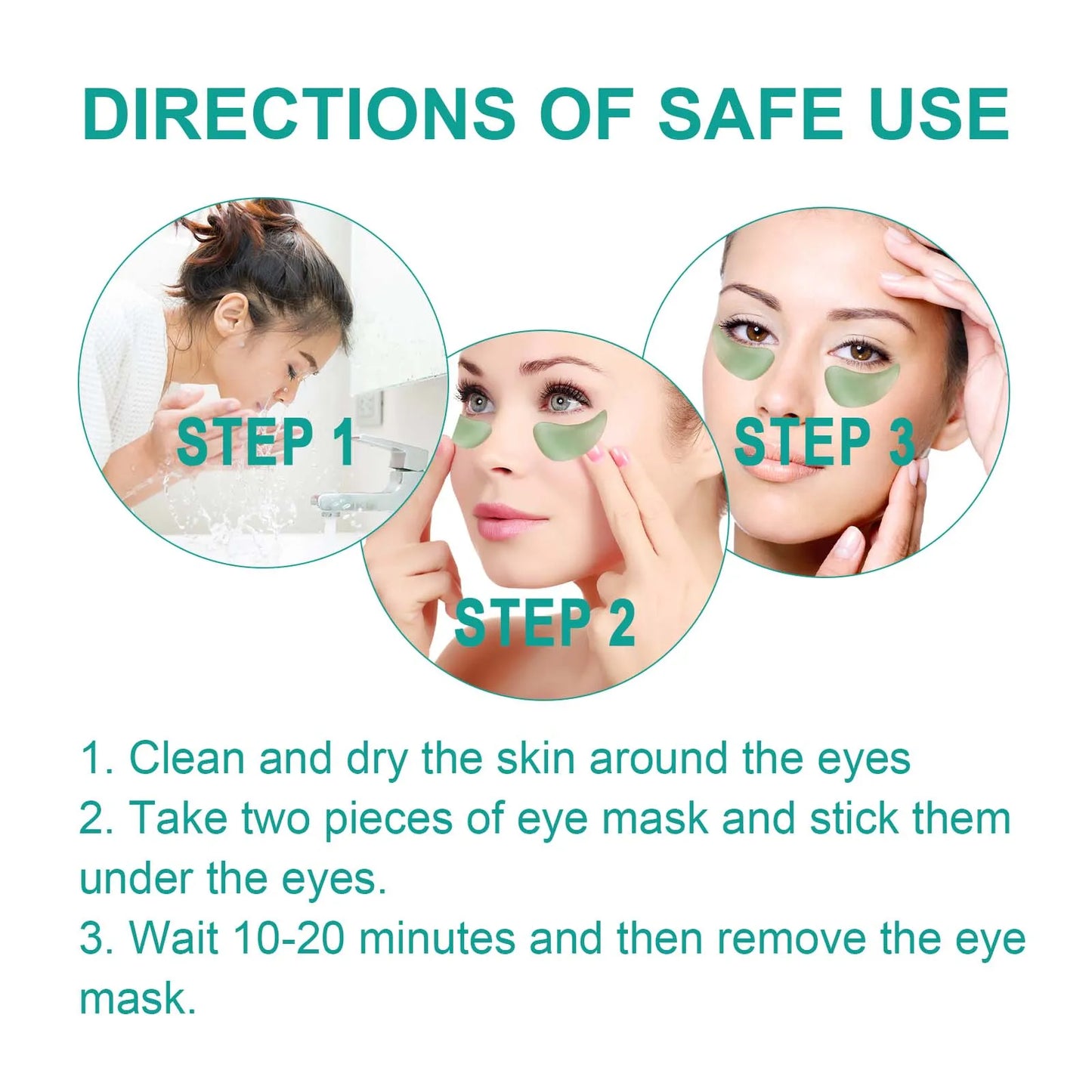 EELHOE Seaweed Moisturizing Eye Mask Eyes Bags Dark Circles Removal Relieve Eye Fatigue Firming Eye Patches Skin Care Products