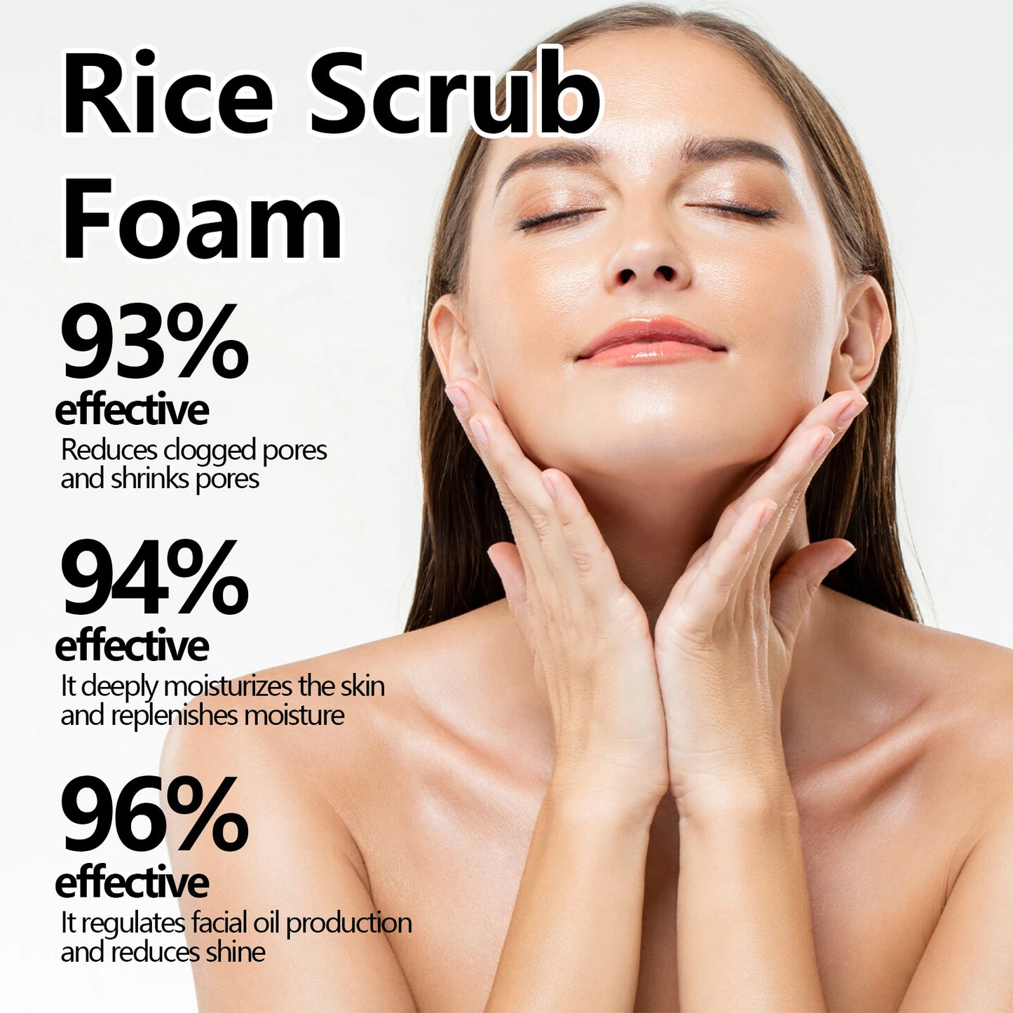 Rice Facial Forming Cleanser Deeply Cleansing Oil Control Blackhead Remover Face Wash Shrink Pores Moisturizing Skin Care 100ml
