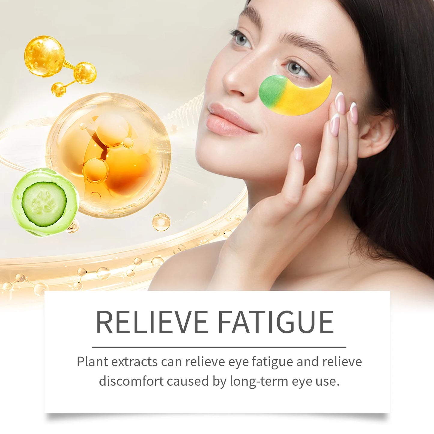 Cucumber Eye Mask Lifting Eye Patches Reduce Fine Lines Firming Eye Bags Removal Dark Circles Lightening Moisturizing Eye Care